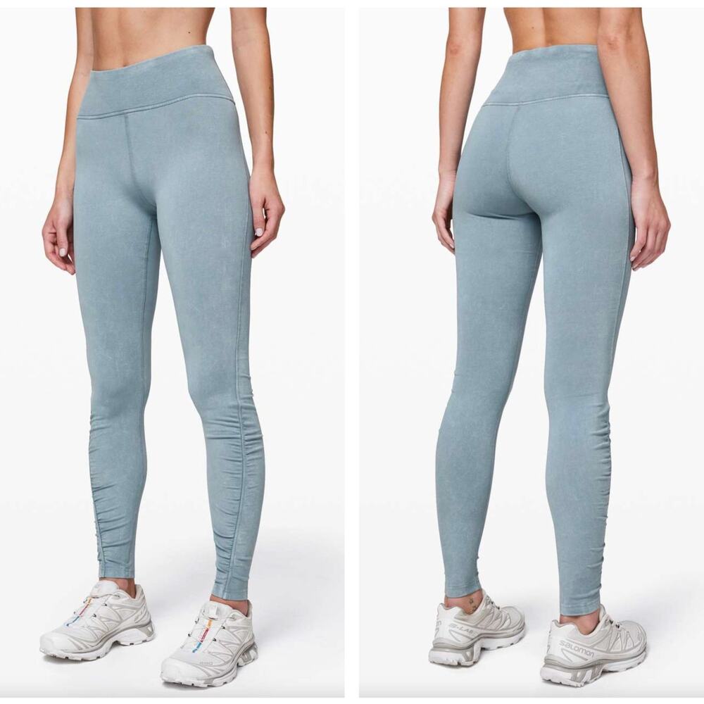 LULULEMON Inner Glow Tight 28" Washed Chambray Blue {KK46}